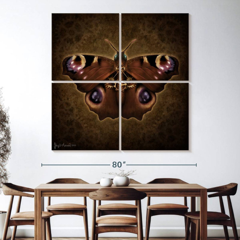 Papillon paon Bramp Steampunk II, H 74 po x l 74 po