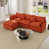 Chenille orange foncé sélectionné