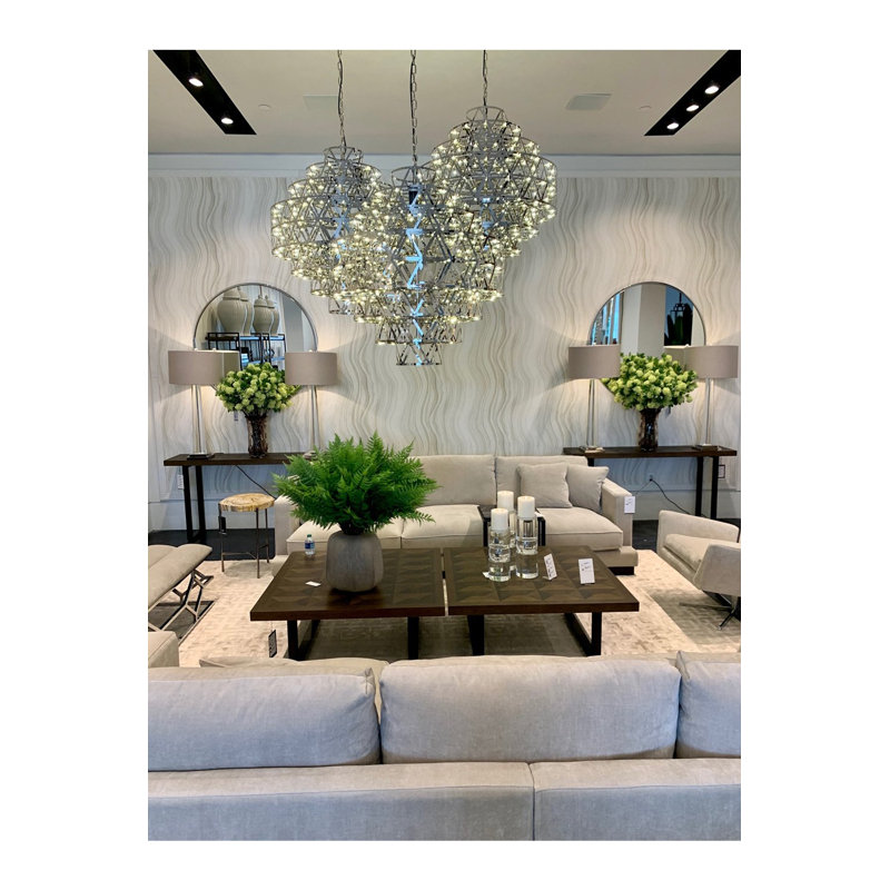 Lustre 160 lumières Clinton, Nickel, Nickel
