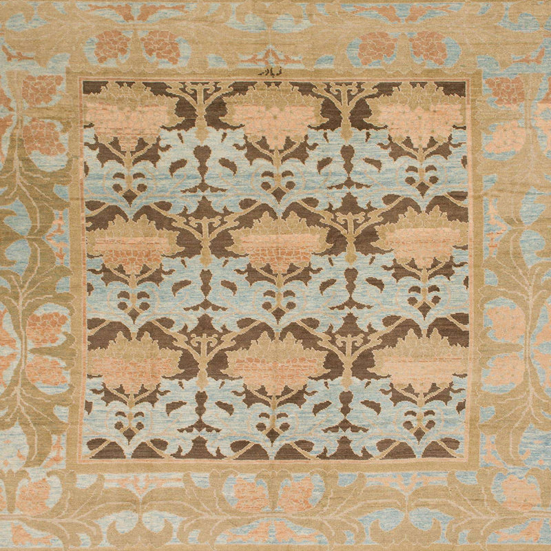 Tapis abstrait moderne 1198, Carré 7 pi