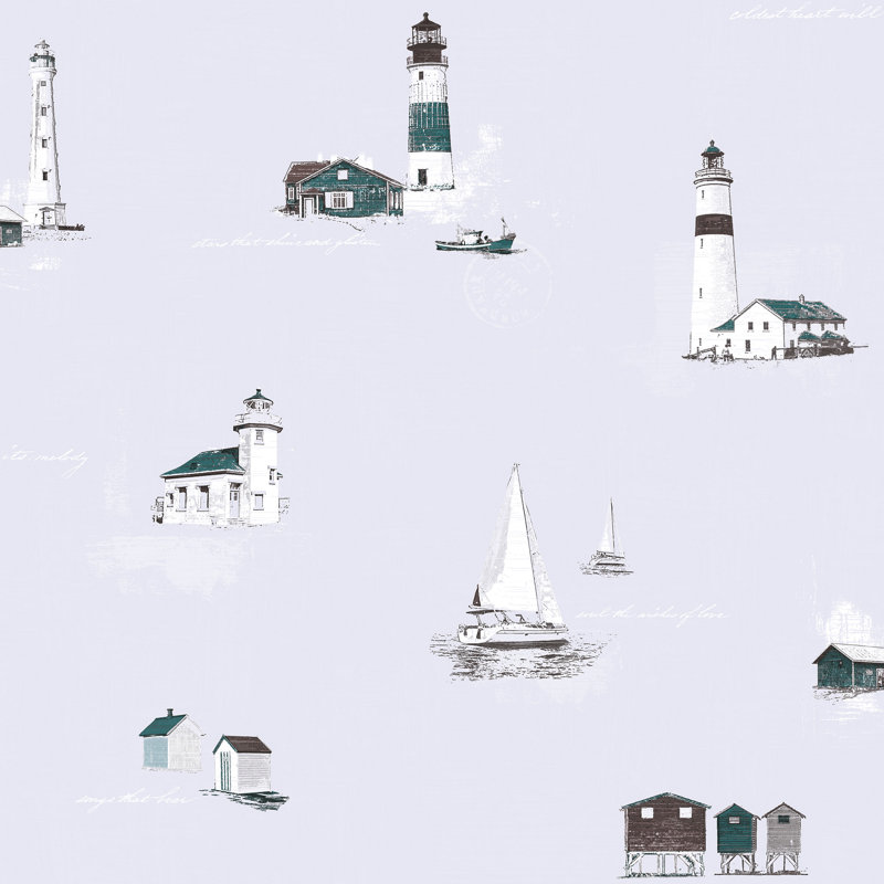 Marine 10m x 53cm Wallpaper Roll, Grey