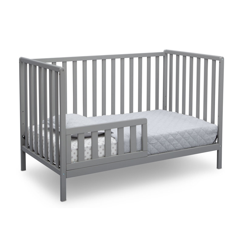 Delta Children Grey 4-in-1 Convertible Crib with Adjustable Mattress Heights