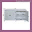 Garde-manger 60 po en bois rustique blanc avec 4 portes et rangement de tiroir-1681409140-1681409139