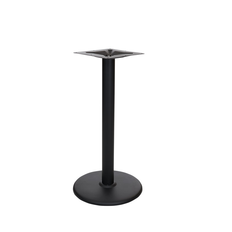 Black Round Counter Height Steel Table Base with 18" Diameter