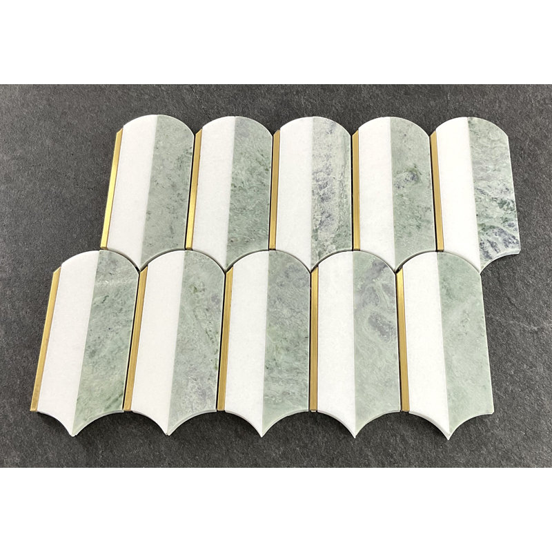 Carreau de mosaïque fantaisie pour mur et plancher 3,75 po x 6 po Water Jet