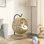Lit suspendu en rotin pour chat - Nid tissé sphérique avec coussin moelleux, hamac pour chats d'intérieur