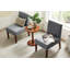 Chaise d'appoint avec table ronde en bois-80391809