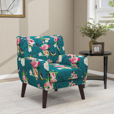 Upholstered Linen Blend Armchair