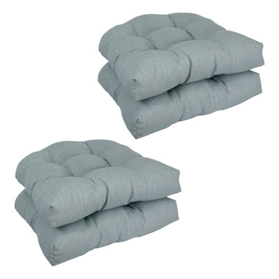 19-Inch Rounded Back Woven Olefin Outdoor Chair Cushions  (Set Of 4)