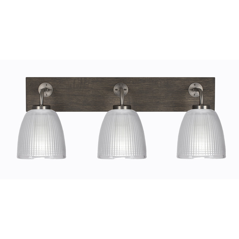 Barre d'éclairage de salle de bain 3 lumières Oxbridge, Graphite / gris