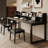 Black Rectangular Solid Wood writing desk-1068821922