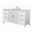 Lissandra 60" Single Bathroom Vanity In White With Engineered Stone Top