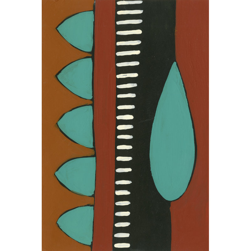 Rust And Teal Patterns I by Regina Moore - Wrapped Canvas Painting, 122cm H x 81cm W