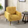 Candelora 28.35" W Modern Tufted Upholstered  Accent Chair with Metal Feet Guards