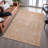 Premium Machine Washable Jamestown AMF1083 Damask Rug-1987419127
