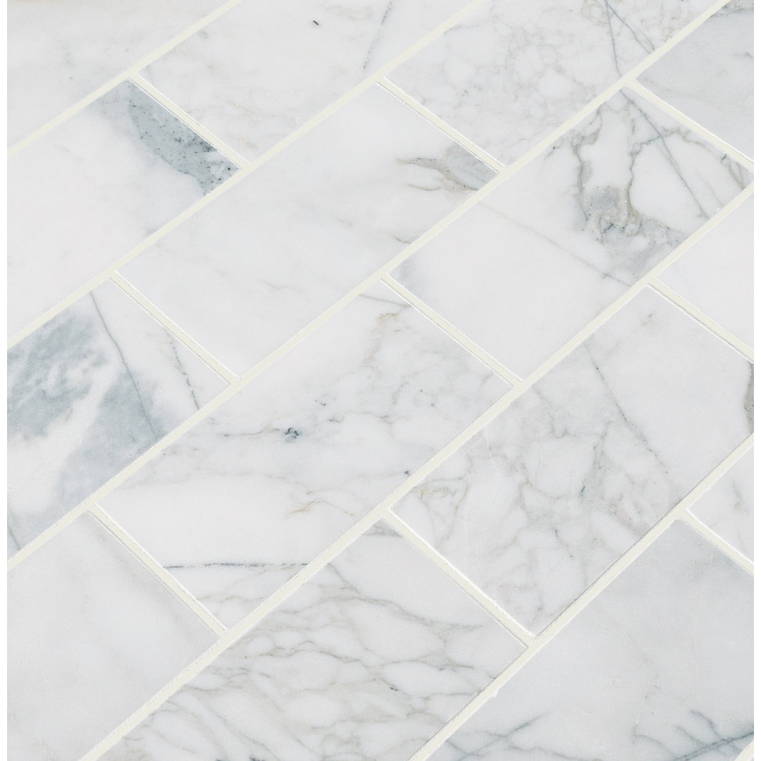 Venatino Elysia Subway 3 in. x 6 in. Honed Marble Floor and Wall Tile Ackland