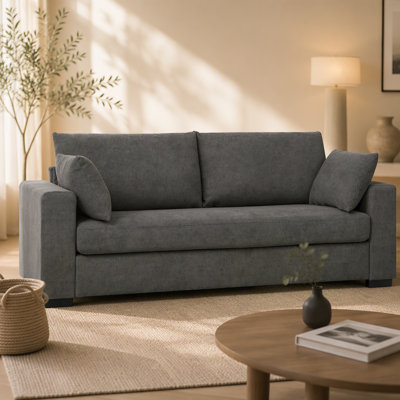 Upholstered Sofa with Toss Pillows