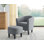 Fauteuil demi-tonneau en polyester avec repose-pieds de 25,5 po de largeur Jazouli