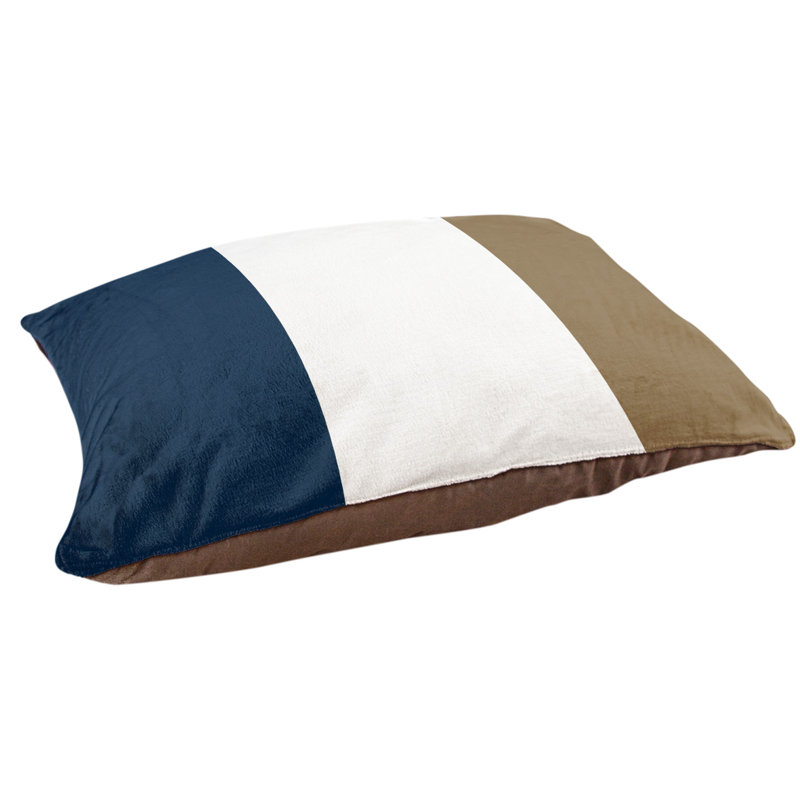 Coussin Los Angeles Anaheim, Moyen (l 40 po x P 30 po x H 6,5 po), Bleu marine / blanc / or