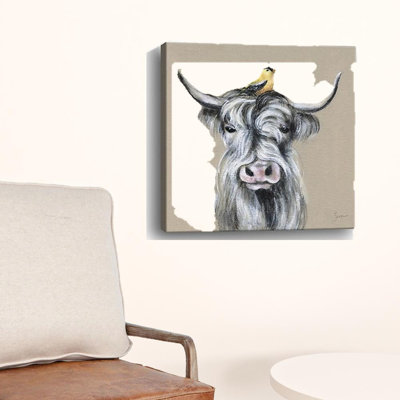 Mignonne vache des Highlands, impression murale sans cadre