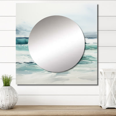 Fyona - Grand miroir carré pour décoration murale Beach & Ocean