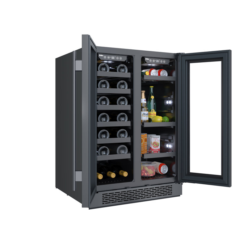 24 Inch Wide 21 Bottle Capacity and 64 Can Capacity Undercounter Wine and Beverage Cooler
