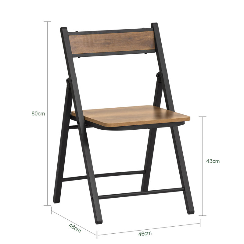 Gordie Manufactured Wood Stackable Folding Chair Folding Chair