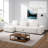 Amram 127.5" 4-Piece White Microfiber L-Shaped Minimalistic Cloud Sectional Sofa Set