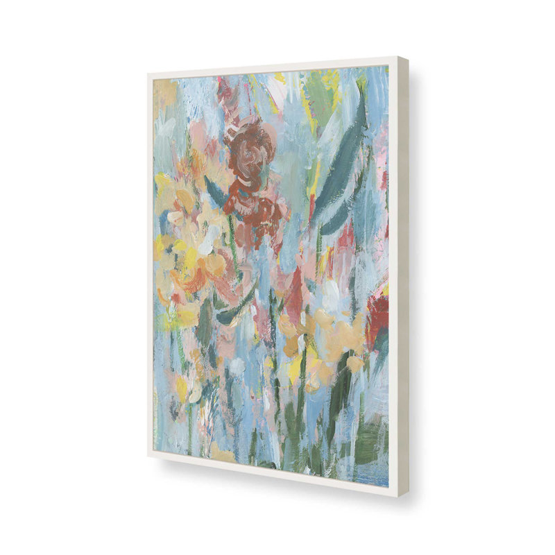 Impression sur toile Impressionist Floral Abstract I par Ethan Harper, Impression sur cadre ouvert sans papier mat, Blanc