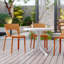 Holiday - Chaise d'appoint en polypropylène orange tropical - Conception monobloc pour l'intérieur et l'extérieur, convient aux salons, salles à manger, jardins, terrasses et autres (ensemble de 4)