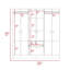 Armoire rectangulaire 1 tiroir 6 portes