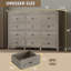 Commode 12 tiroirs 59 po avec poignées en métal, commode moderne pour chambre à coucher et salon-1337079368