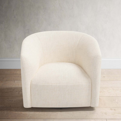 Marita Cotton Swivel Barrel Chair