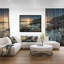 «Sydney Beach with Bright Sunset», reproduction de photo sur toile tendue encadrée-26683350