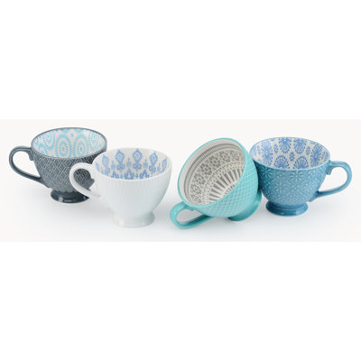 Ensemble de 4 tasses à thé assorties