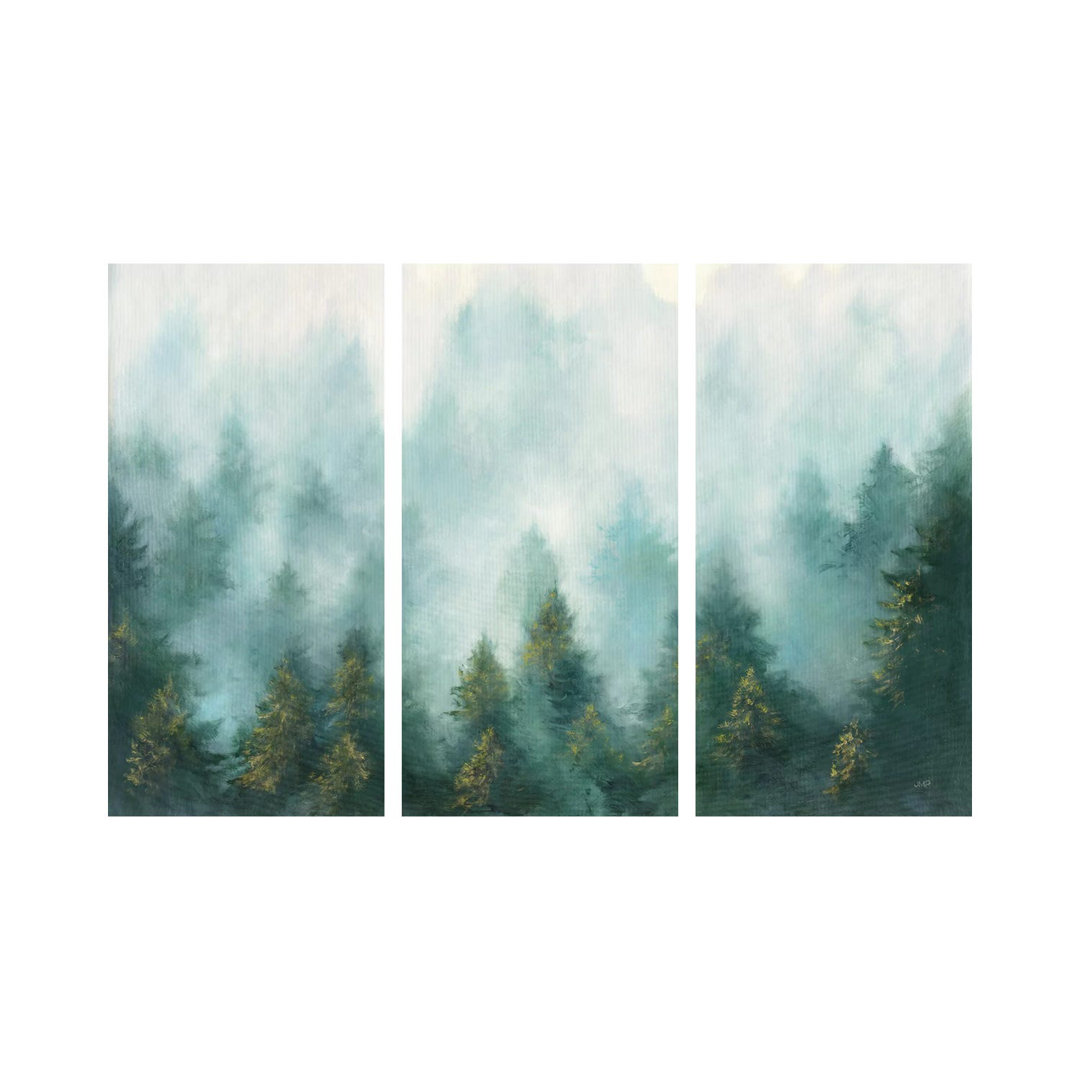 Misty Forest von Julia Purinton - Giclée auf Leinwand ohne Rahmen