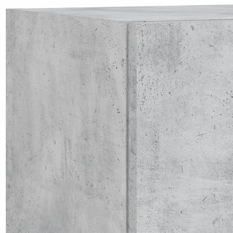  5 Piece TV Wall Units With LED Engineered Wood, Concrete Grey