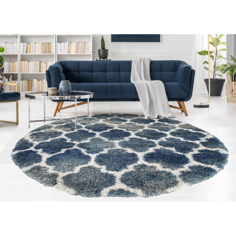 Delaili Performance Oriental Indoor Rug, Round 5'