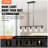 VEVOR 5-Light Kitchen Island Pendant Lights 60W Adjustable Dining Room Light E26