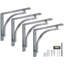 Ensemble de support à tablette Classic par Balin Designs (Chrome) pour tablettes de cheminée de 6 po, 8 po et 10 po - Supports en métal robustes - Installation facile avec la quincaillerie incluse - Ensemble de 4-2058857630-2058857631