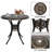 Cast Aluminum  Patio Table Outdoor with Umbrella Hole for Garden Bronze