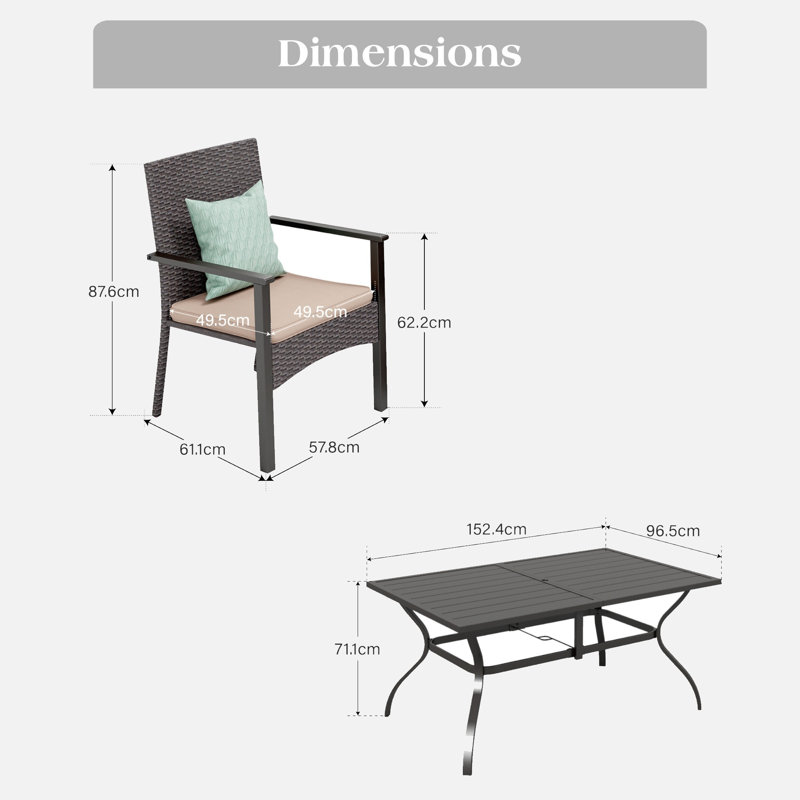 6 - Person Patio Dining Set with