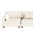Maelina 5 - Piece Upholstered Beige Corduroy Modular Sectional Sofa with Pillow Back and Solid Wood Legs-244594887-244594890