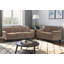 Stylish Flannel Living Room Sofa Set, Brown Flannel