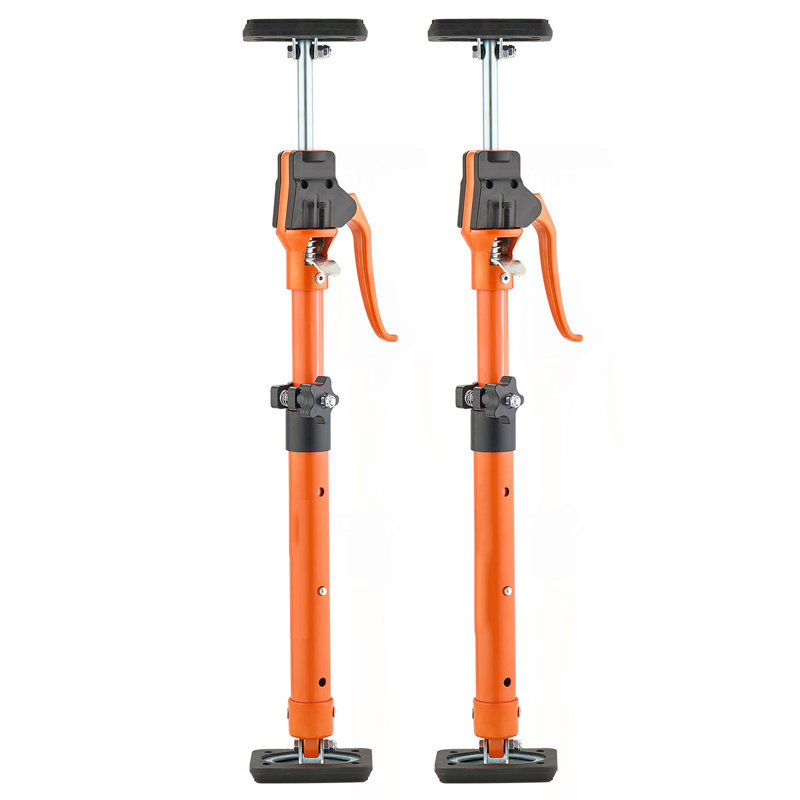 Poteau de support d'armoire, paquet de 2, tige de support rapide télescopique en acier de 18,9 à 29,5 po, système de 3e main réglable jusqu'à 220 lb pour l'installation d'armoires, de cloisons sèches, de barres de chargement