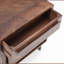 Table de chevet en bois avec 1 tiroir, finition noyer