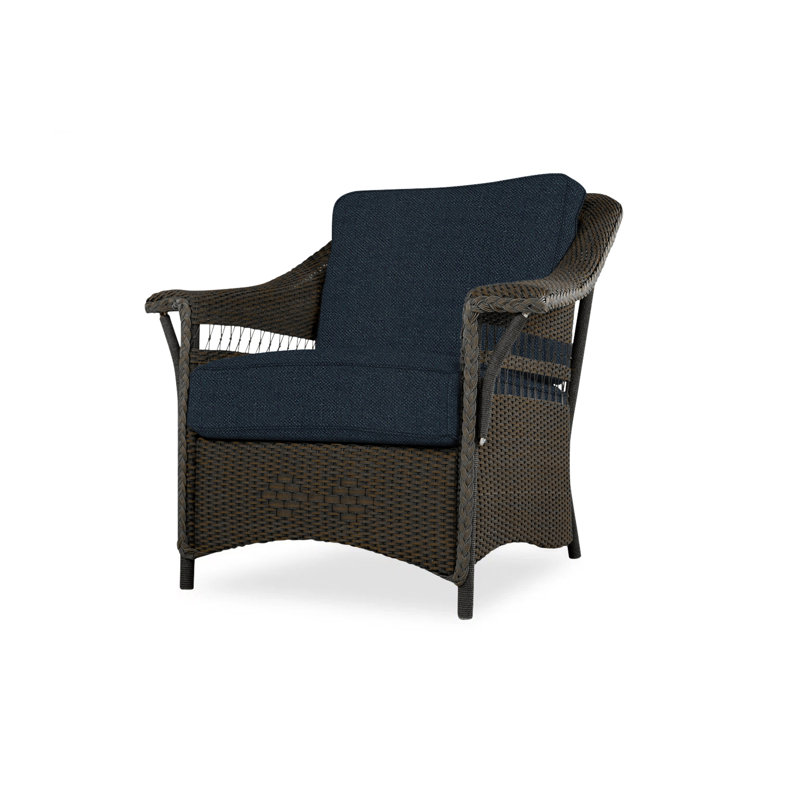 Nantucket Outdoor Lounge Chair, Sandberg Navy, Mink