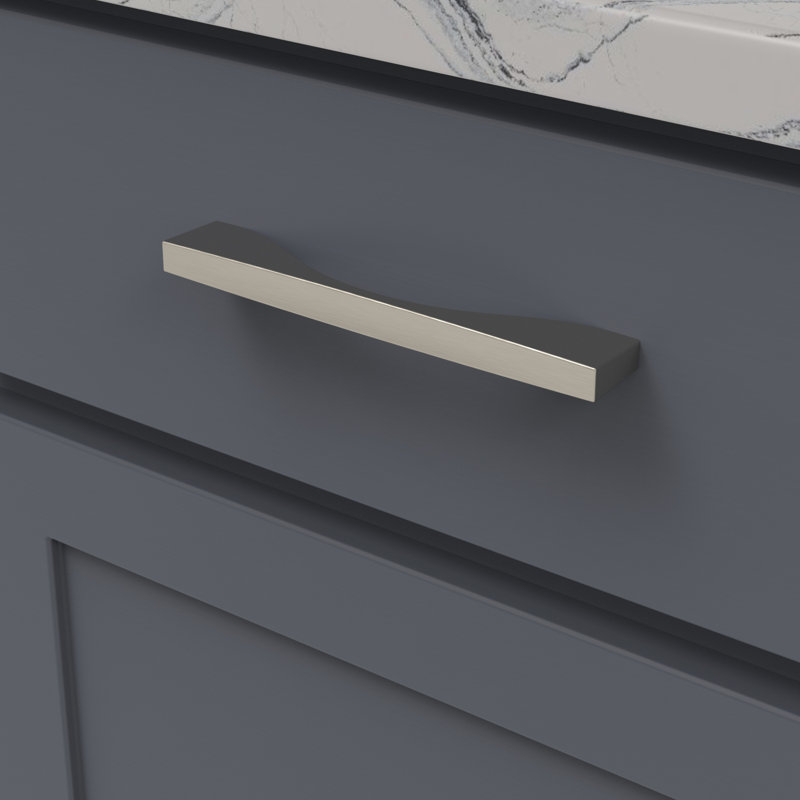 Poignée Channel Collection - Poignée d'armoire de 6 5/16 po nickel satiné - Quincaillerie contemporaine pour tiroirs et armoires