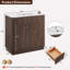 Meuble-lavabo cannelé 35,8 po, évier intégré en céramique, 3 tiroirs et armoire de plancher réglable-271965052