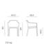 Chumasero Stacking Patio Dining Armchair with Cushion-16230605